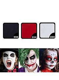 Aqua Makeup Sæt Sort-Hvid-Rød