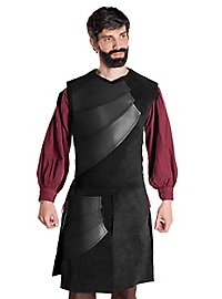 Armure d'archer en cuir noir