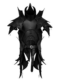 Armure de démon avec tassettes en cuir noir