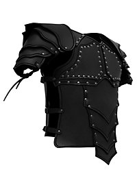 Armure de monteur de dragon en cuir noir