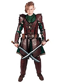 Armure d'elfe guerrière en cuir noir