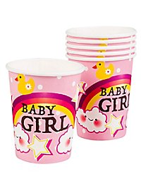 Baby Girl paper cups 6 pieces
