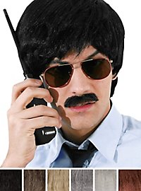 Baffi da detective professionista realizzati con capelli umani