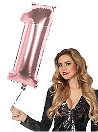 Ballon en plastique chiffre 1 or rose 86 cm