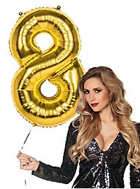 Ballon en plastique chiffre 8 or 86 cm