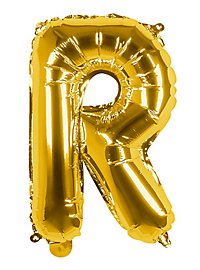 Ballon en plastique lettre R or 36 cm