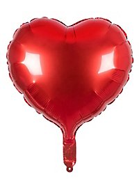 Ballon en plastique rouge en forme de cœur