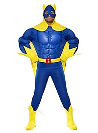 Bananaman Costume Superhero Banana Man Adult Fancy Dress 80S Medium