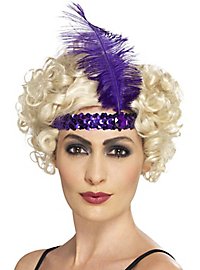 Bandeau scintillant des années 20 violet