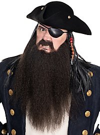 Barba De Pirata Blackbeard Con Barba Completa Y Bigote