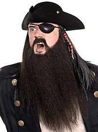 Barba De Pirata Blackbeard Con Barba Completa Y Bigote