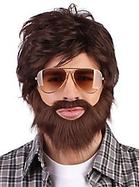 Barbe et perruque de hipster