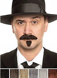 Bartset Zappa mit Schnurrbart und Kinnbart