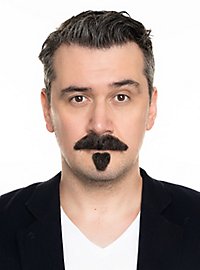 Bartset Zappa mit Schnurrbart und Kinnbart