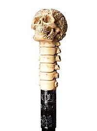 Bastone da passeggio teschio avorio