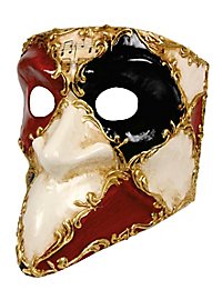 Bauta scacchi colore bianco musica - maschera veneziana