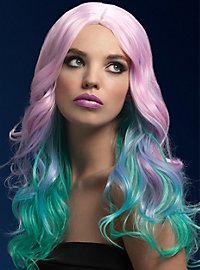 Beach Waves wig pastel, middle parting