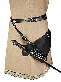 Belt with multi strapped right handed sword hanger 
