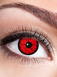 Farbige Halloween Kontaktlinsen Terminator rot rote ohne Stärke Crazy Fun Linsen 