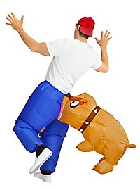 Biting dog inflatable costume