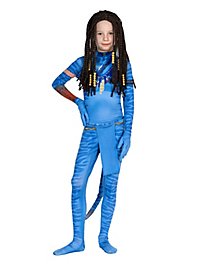 Blå Stammekrigerin Kostume Til Piger