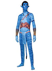 Blå Stammekrigerkostume Til Mænd