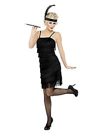 Black 20s Dress with Fringes
