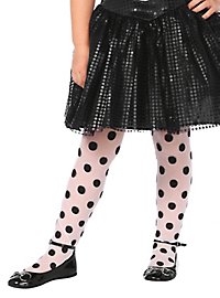 Black and white polka dot tights for kids