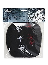 Black cobwebs 100 g with spiders