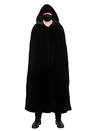 Black fabric mask with black cape, Halloween set