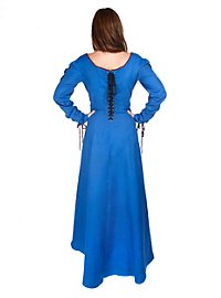 Blaues Kleid mit Schnürungen