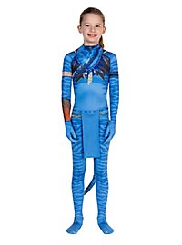 Blauw stammenkriegster kostuum voor meisjes