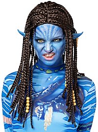 Blauwe stammenkriegster pruik