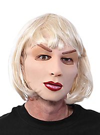Blonde diva latex mask