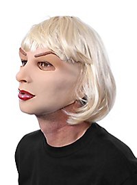 Blonde Diva Maske aus Latex
