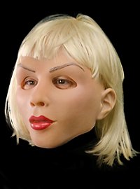 Blonde Diva Maske aus Latex
