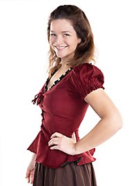 Blouse médiévale à manches courtes - Kristin