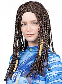 Blue tribal warrior wig