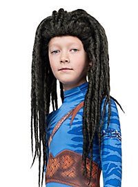 Blue tribal warrior wig open