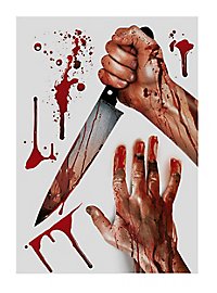Blutige Killerhände – Fenster-Aufkleber