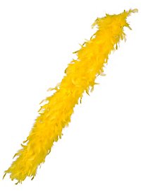 Boa en plumes jaune