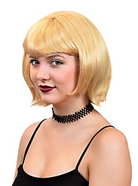 Bob wig with fringes blond