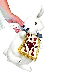 Bolso De Mano De Conejo Blanco-Dorado