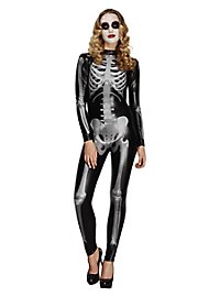 Bone skeleton vinyl suit