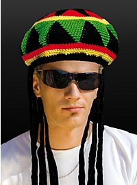 Bonnet rasta avec dreadlocks