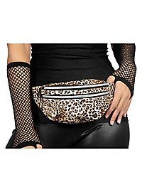 Borsa con cintura leopardata