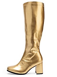 Botas De Caña Estrecha Doradas