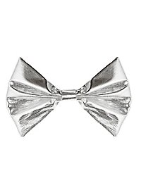 bow tie silver metallic