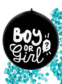 Boy or Girl confetti balloon blue