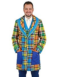 Brightly colored checkered clown jacket for men